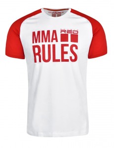Tričko Double Red MMA Rules Red/White