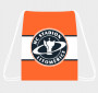 Vak HC Stadion Litoměřice z jedné strany oranžový s velkým logem klubu a z druhé strany logo klubu na modrém podkladu