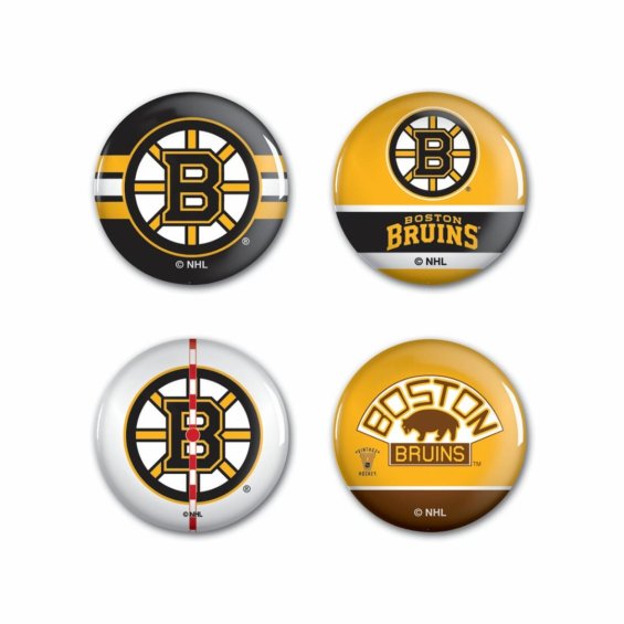 Sada Boston Bruins NHL Button 4 Pack