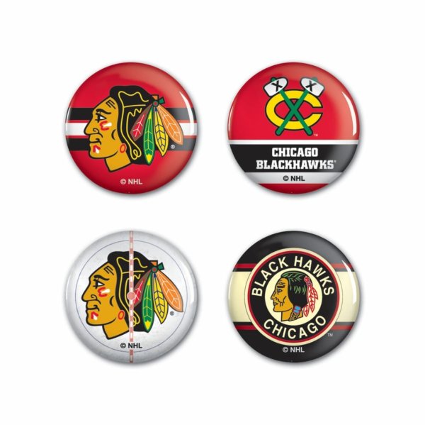 Sada Chicago Blackhawks NHL Button 4 Pack
