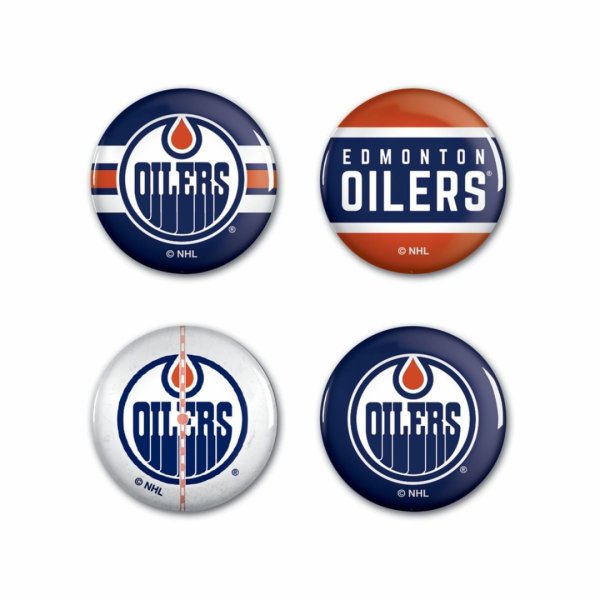 Sada Edmonton Oilers NHL Button 4 Pack