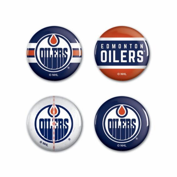 Sada Edmonton Oilers NHL Button 4 Pack