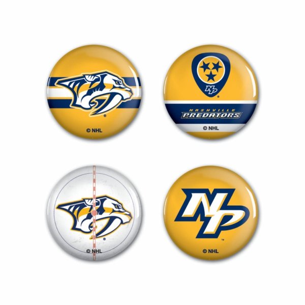 Sada Nashville Predators NHL Button 4 Pack