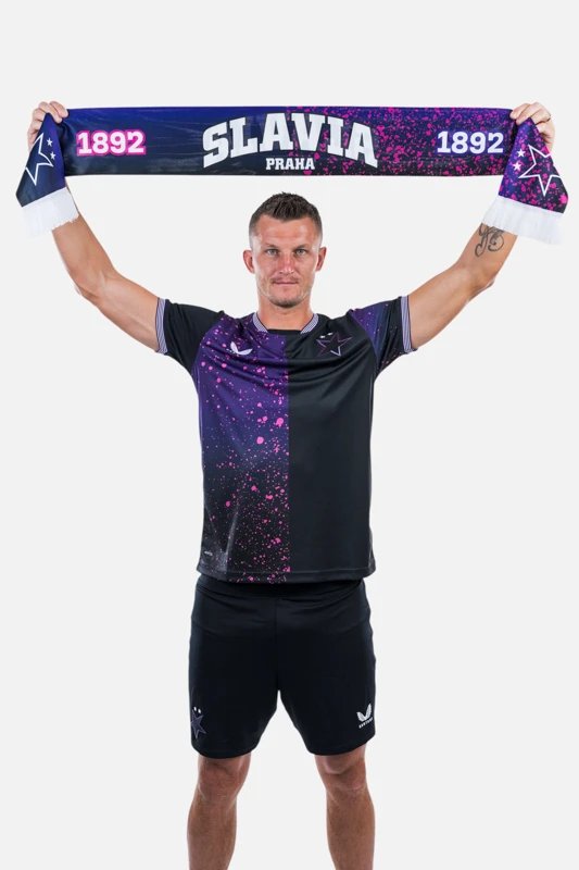 Šála Slavia x Pasta Oner Away 25/26 Fialová