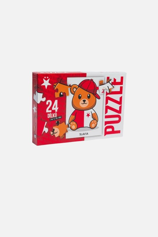 Puzzle Slavia Medvídek  červená