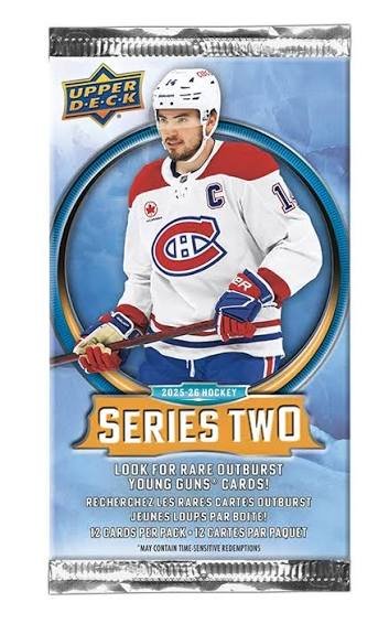 Hokejové Kartičky NHL 2025-26 Upper Deck Series 2 Hockey TIN