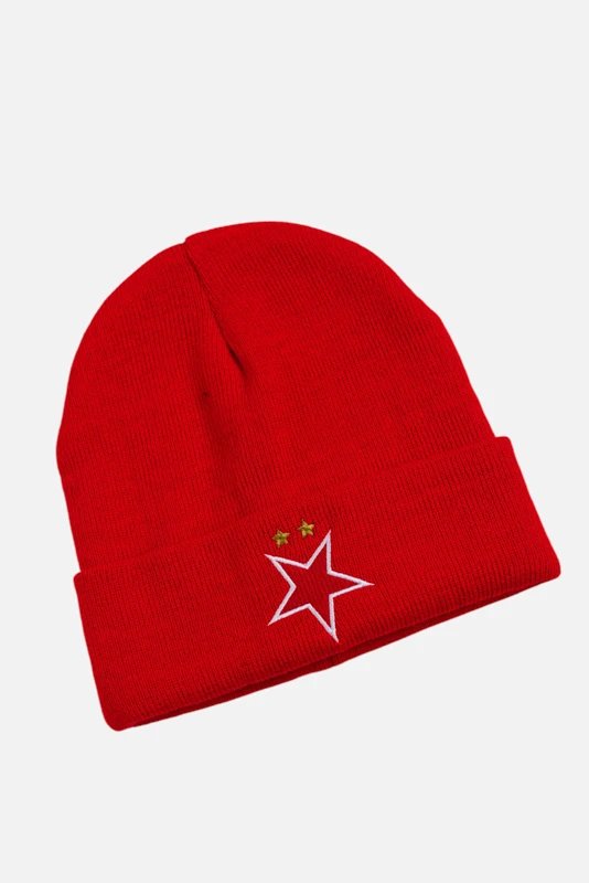 Zimní Čepice Slavia Praha Classic Logo Unisex Red